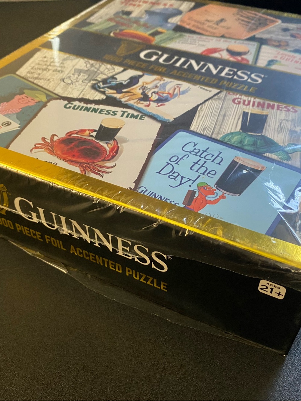 Guinness Vintage Ads 1000 Piece Foil Accented Jigsaw Puzzle NEW SEALED